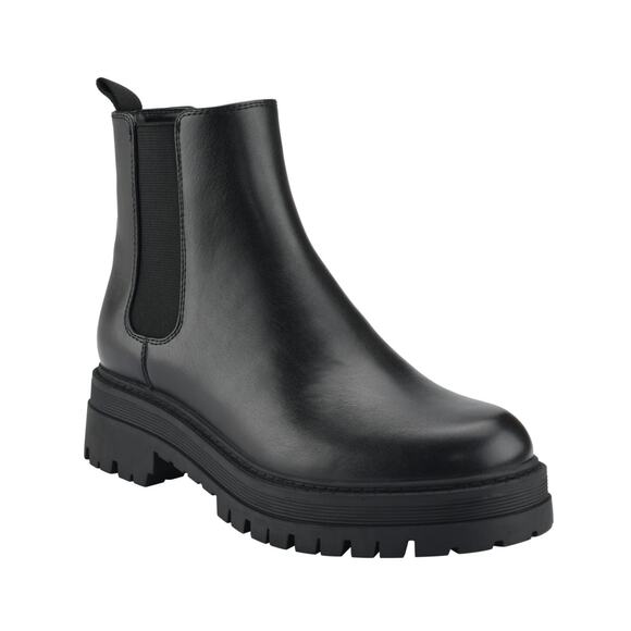 Marc Fisher Women's Pietro Leather Ankle Chelsea Boots, Black Size 6M - Picture 1 of 6